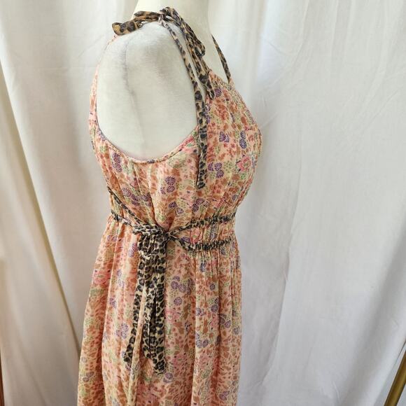 ANTHROPOLOGIE Maeve Clementina Halter Boho Maxi Dress Women's Petite S pink - Picture 4 of 8